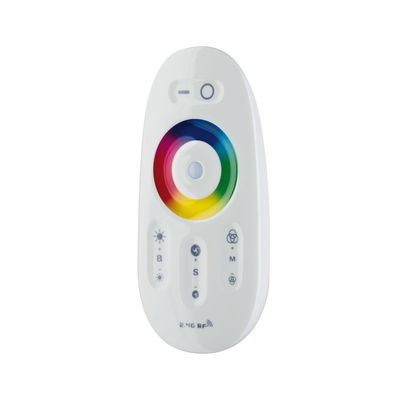 Weißer LED-Fernbedienung mit Farbkreis und Helligkeitsregler für RGB-Lichtsteuerung