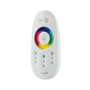 White LED remote control with color wheel and brightness adjustment for RGB lighting