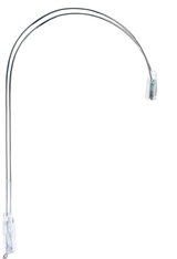 Flexible LED reading arm made of transparent plastic and metal for modern lighting solutions