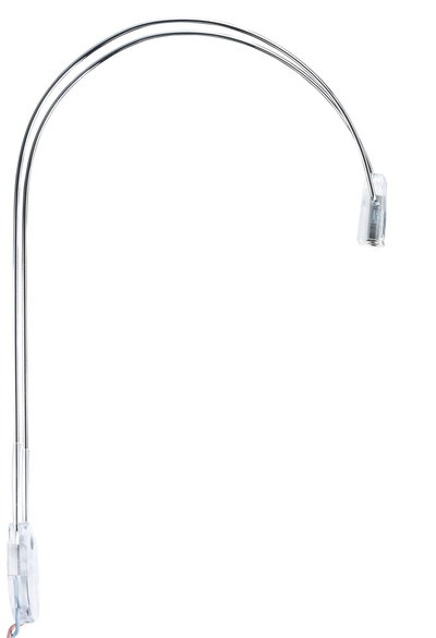 Flexibler LED-Lesearm aus transparentem Kunststoff und Metall für moderne Beleuchtungslösungen