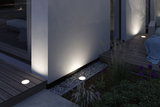 Luminaires LED encastrés au sol blancs modernes en aluminium éclairent terrasse et chemin de jardin la nuit