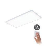 Flat white LED panel with 3-step dimming, modern ceiling light for living spaces