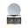 LED Leuchtspiegel Miro IP44 Tunable White 500lm 230V 11W Spiegel/Schwarz matt Runder LED-Spiegel mit schwarzem Regal und einstellbarer Farbtemperatur von 2700K bis 6500K für Badbeleuchtung