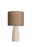 Pauleen Table luminaire Fancy Sculpt E14 max. 20W Taupe/Cream Table lamp with cream faceted ceramic base and brown fabric shade for living spaces