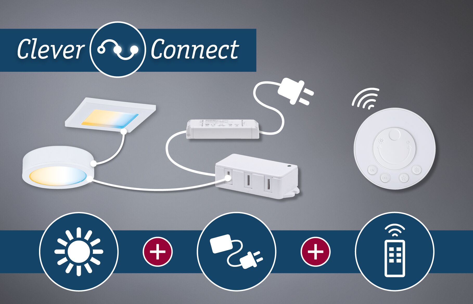 Clever Connect LED-spot Border Tunable White 7,3W Wit mat