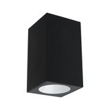 Zwarte vierkante metalen plafondlamp met witte reflector voor moderne binnenverlichting