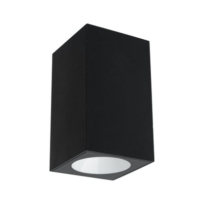 Zwarte vierkante metalen plafondlamp met witte reflector voor moderne binnenverlichting