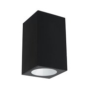Zwarte vierkante metalen plafondlamp met witte reflector voor moderne binnenverlichting
