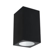 Schwarze quadratische Deckenleuchte aus Metall mit weißem Reflektor für moderne Innenbeleuchtung