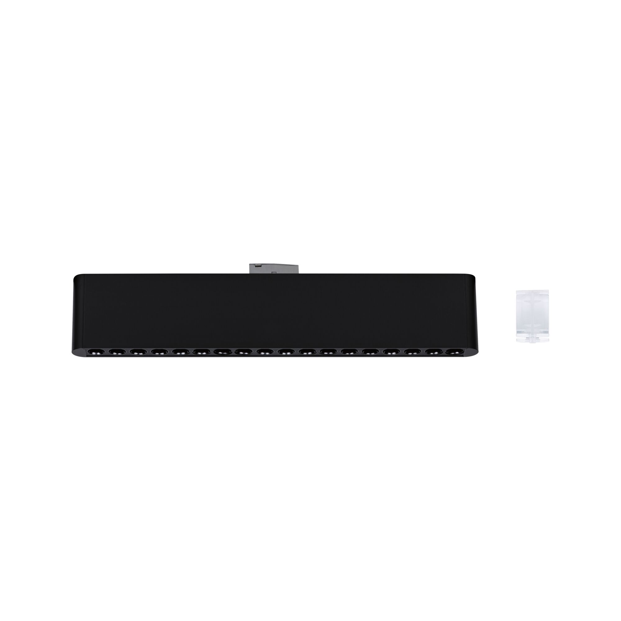 Black metal LED track light with multiple bulbs for modern interior lighting solutions