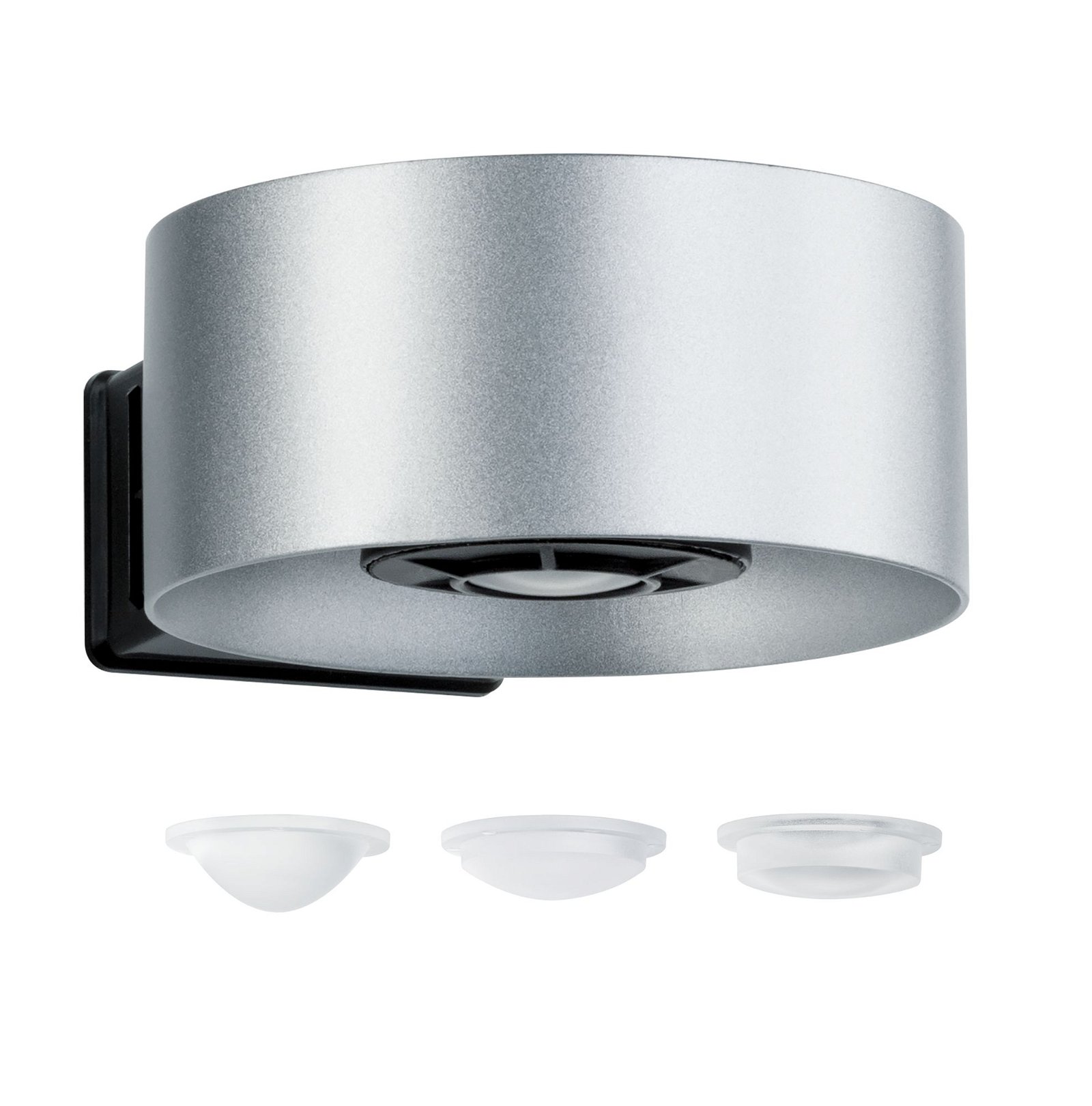 House wall luminaire Cone IP44 3,000 K 2 x 6 W silver/ Anthracite