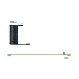 Black 1000 cm long cable with connectors, designed for lighting system installations.