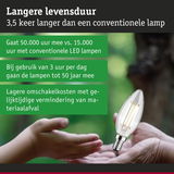 LED-lamp in kaarsvorm met lange levensduur en energiebesparende technologie voor duurzame verlichting