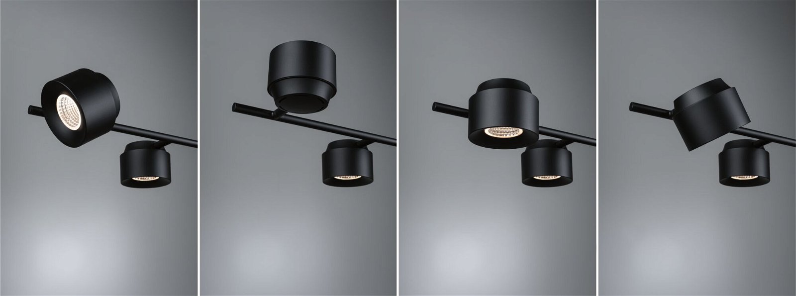 LED Pendant luminaire Smart Home Zigbee Puric Pane 6x6W Black