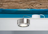Spot encastré rond en acier inoxydable brossé avec câble blanc pour éclairage LED moderne