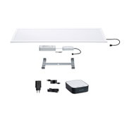Panneau LED blanc plat avec pilote, support et unité de contrôle pour éclairage intelligent