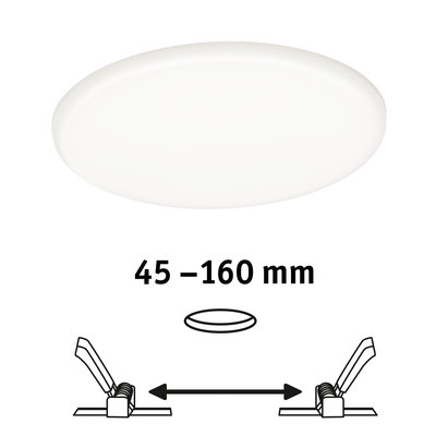 Ronde witte LED-plafondlamp met verstelbare inbouwmaat van 45 tot 160 mm voor moderne verlichting