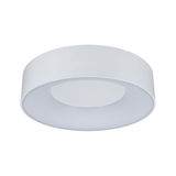 Round white ceiling light made of plastic with modern design for energy-saving LED lighting