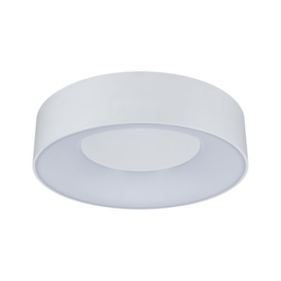 Plafonnier rond blanc en plastique au design moderne pour éclairage LED économique