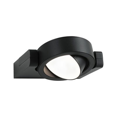 Black LED wall light with adjustable white lamp for modern indoor lighting solutions