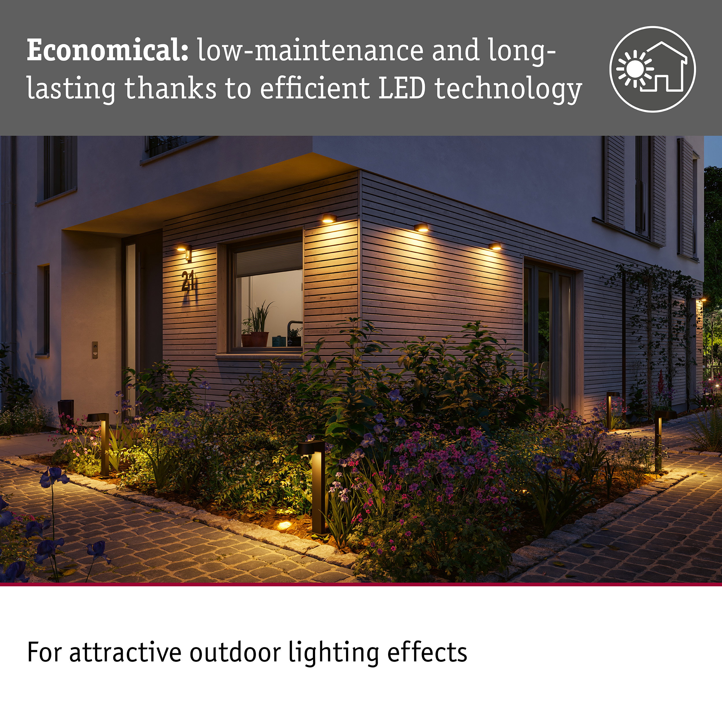 LED Bollard light Capea insect friendly IP44 500mm 2200K 6W 450lm 230V 98° Anthracite Aluminium