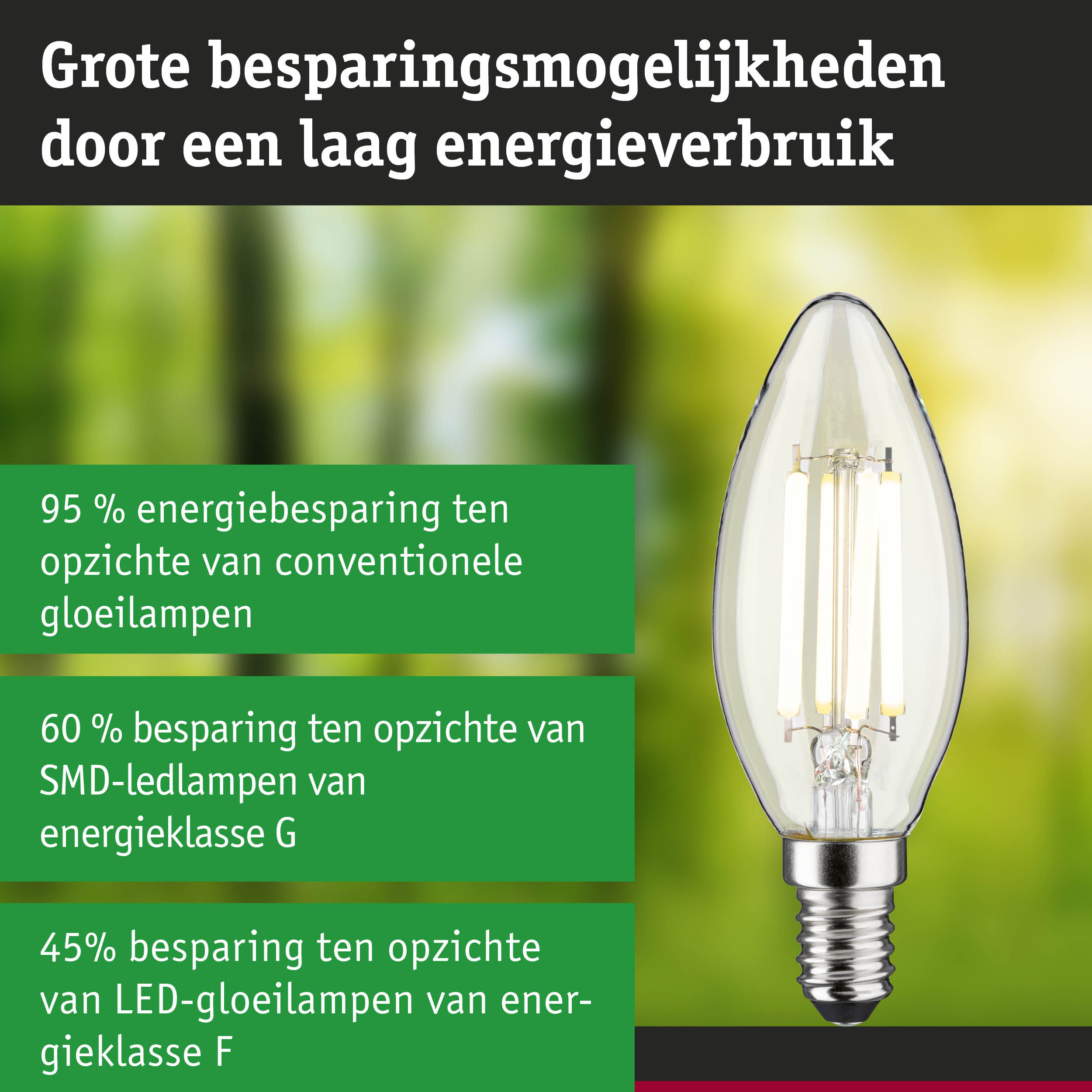 Energiezuinige heldere LED-kaarslamp met zilveren voet en ultra-efficiënte lichttechnologie