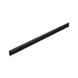 Slim black LED light bar made of aluminum for modern indoor lighting and accent highlights.