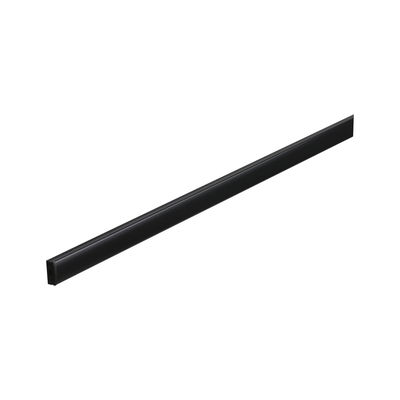 Slim black LED light bar made of aluminum for modern indoor lighting and accent highlights.