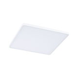 Square white LED ceiling light with plastic diffuser for modern room lighting