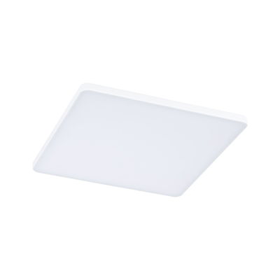 Square white LED ceiling light with plastic diffuser for modern room lighting