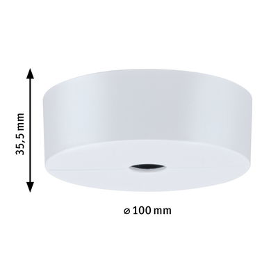 Round white LED ceiling light 100 mm diameter and 35.5 mm height for modern room lighting