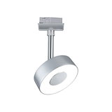 Round silver LED spotlight with adjustable rod for modern accent lighting