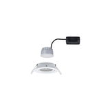 White metal LED recessed spotlight with black connector cable for modern indoor lighting