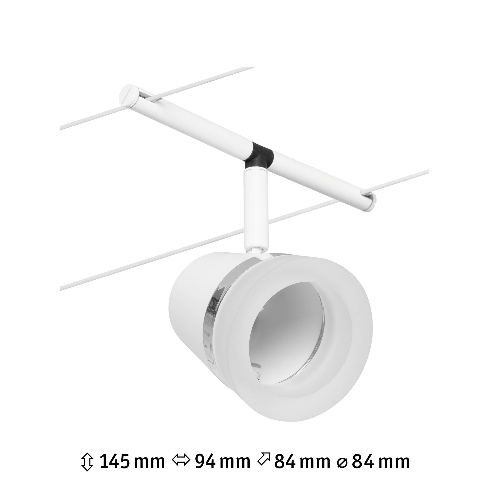 Spot LED moderne en métal blanc avec articulation réglable pour un éclairage flexible