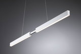 Modern white metal LED pendant light with linear design for stylish indoor lighting
