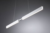 Suspension LED blanche en métal au design linéaire pour un éclairage intérieur élégant