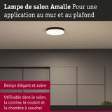 Lampe de salon Amalie noire et blanche pour mur et plafond au design élégant et sobre