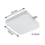 Weißes quadratisches LED-Panel mit Maßen 227x196x48 mm für moderne Raumbeleuchtung