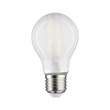 Mattweiße LED-Glühbirne mit E27-Fassung aus Metall und Glas für energiesparende Beleuchtung