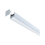 Profil LED en aluminium blanc avec embout amovible pour installations d'éclairage modernes
