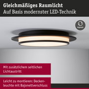 Schwarze LED-Deckenleuchte mit gleichmäßigem Raumlicht und Bajonettverschluss für einfache Montage