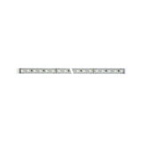 Flexible LED strip with warm white LEDs on silver circuit board for decorative lighting