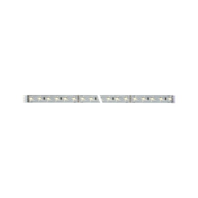 Flexibler LED-Streifen mit warmweißen LEDs auf silberner Platine für dekorative Beleuchtung