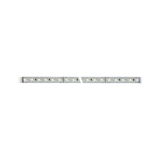 Flexible LED strip with warm white LEDs on silver circuit board for decorative lighting
