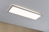 Plafonnier LED rectangulaire avec cadre en aluminium argenté pour éclairage moderne