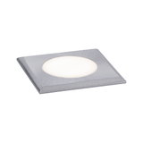 Spot encastré LED carré en aluminium brossé argenté pour un éclairage intérieur moderne