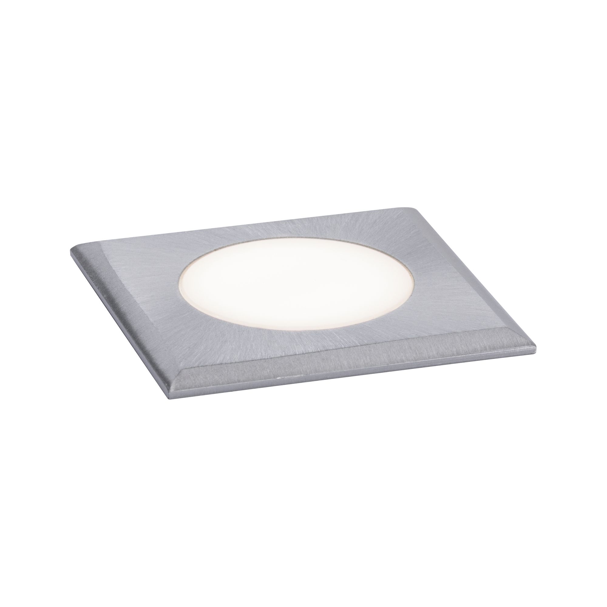House LED Recessed floor light Warm white IP67 angular 50x82mm 3000K 2W 60lm 230V 120° Semi-crown gold Stainless steel/Plastic Square LED recessed light in brushed silver aluminium for modern indoor lighting solutions