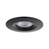 Round black metal LED recessed spotlight housing for modern ceiling lighting