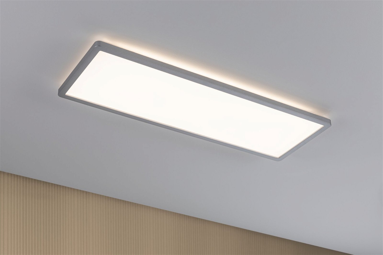 Panneau LED 3-Step-Dim Atria Shine Backlight carré 580x200mm 22W 1800lm 3000K Chrome mat gradable