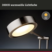 LED-Leuchte aus gebürstetem Metall mit warmweißer Lichtfarbe 3000K für gemütliche Beleuchtung